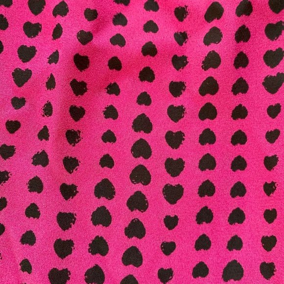 Pink & Black Sheer Torrid Top w/Faux Leather Trim - Picture 6 of 12